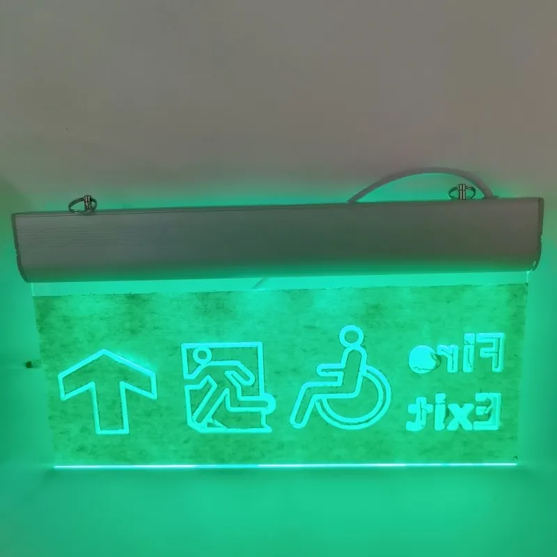 3 Horas Luz de Emergência LED Sinalizador de Saída Montado na Parede Lâmpada LED Sinal de Saída de Emergência