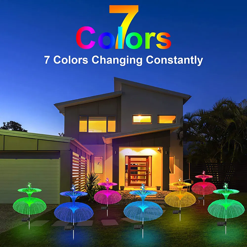Luzes Solares Exteriores à Prova d'Água 7-Color Mudando Jardim Pátio Caminho Lâmpada LED Ci24859