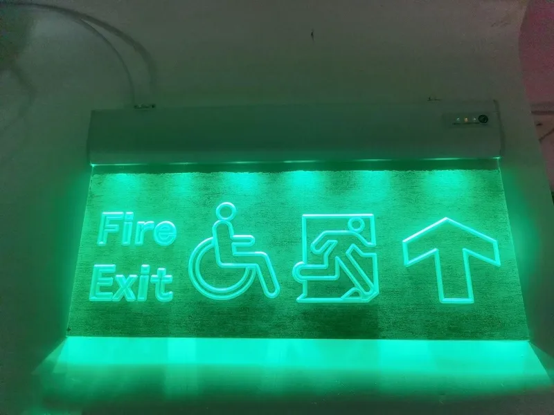 3 Horas Luz de Emergência LED Sinalizador de Saída Montado na Parede Lâmpada LED Sinal de Saída de Emergência