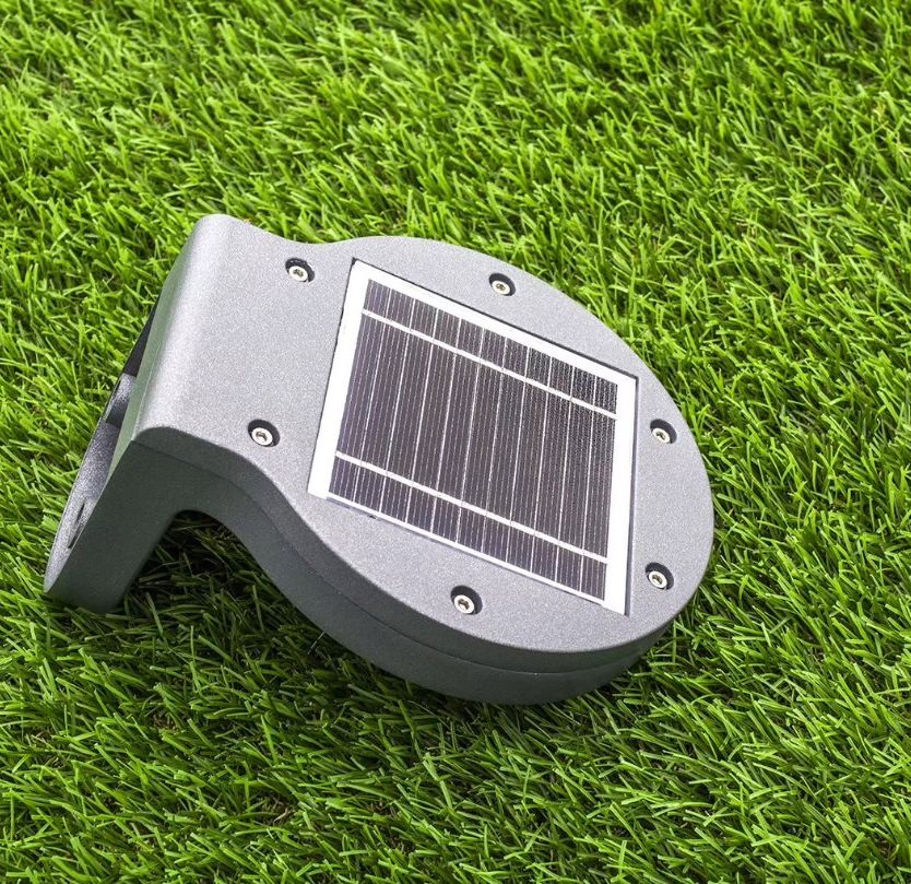 Preço de Fábrica à Prova d'Água IP66 2W 200lm Painel de Luz Solar LED Redondo Automático com Sensor de Micro-ondas para Jardim, Caminho e Hotel de Férias