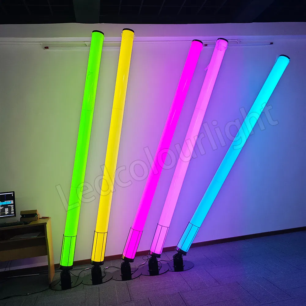 Tubo de Luz LED 3m 3D Pixel DMX RGB DJ Estágio IP65 Disco Digital LED de Pé Suspenso 360 Luz de Endereço de Grau para Festa Paisagem Decoração Externa