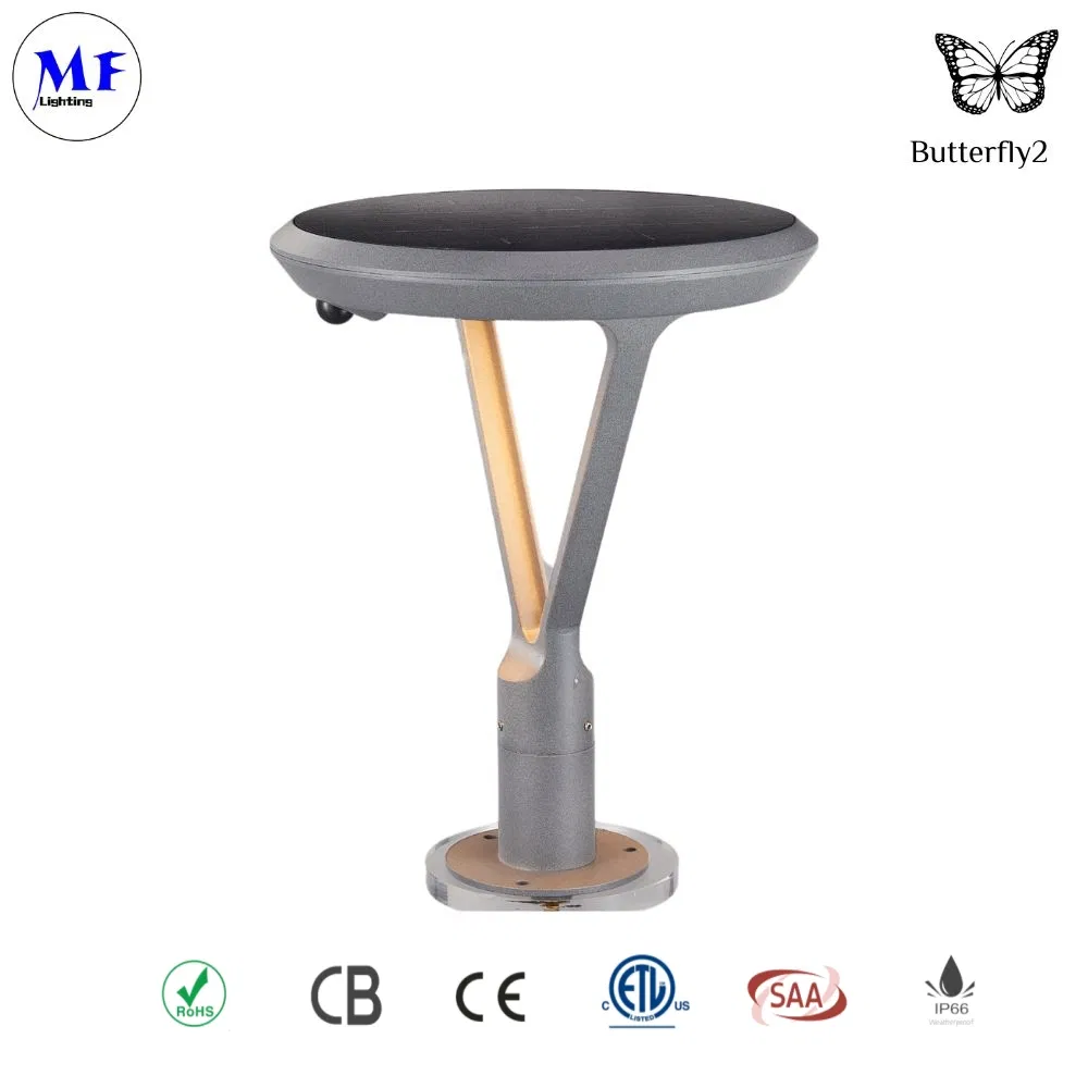 Preço de Fábrica IP66 Luz Solar LED ao Ar Livre à Prova d'Água para Jardim de Courtyard, Villa, Calçada, Parque com Painel Solar e Sensor de Movimento PIR