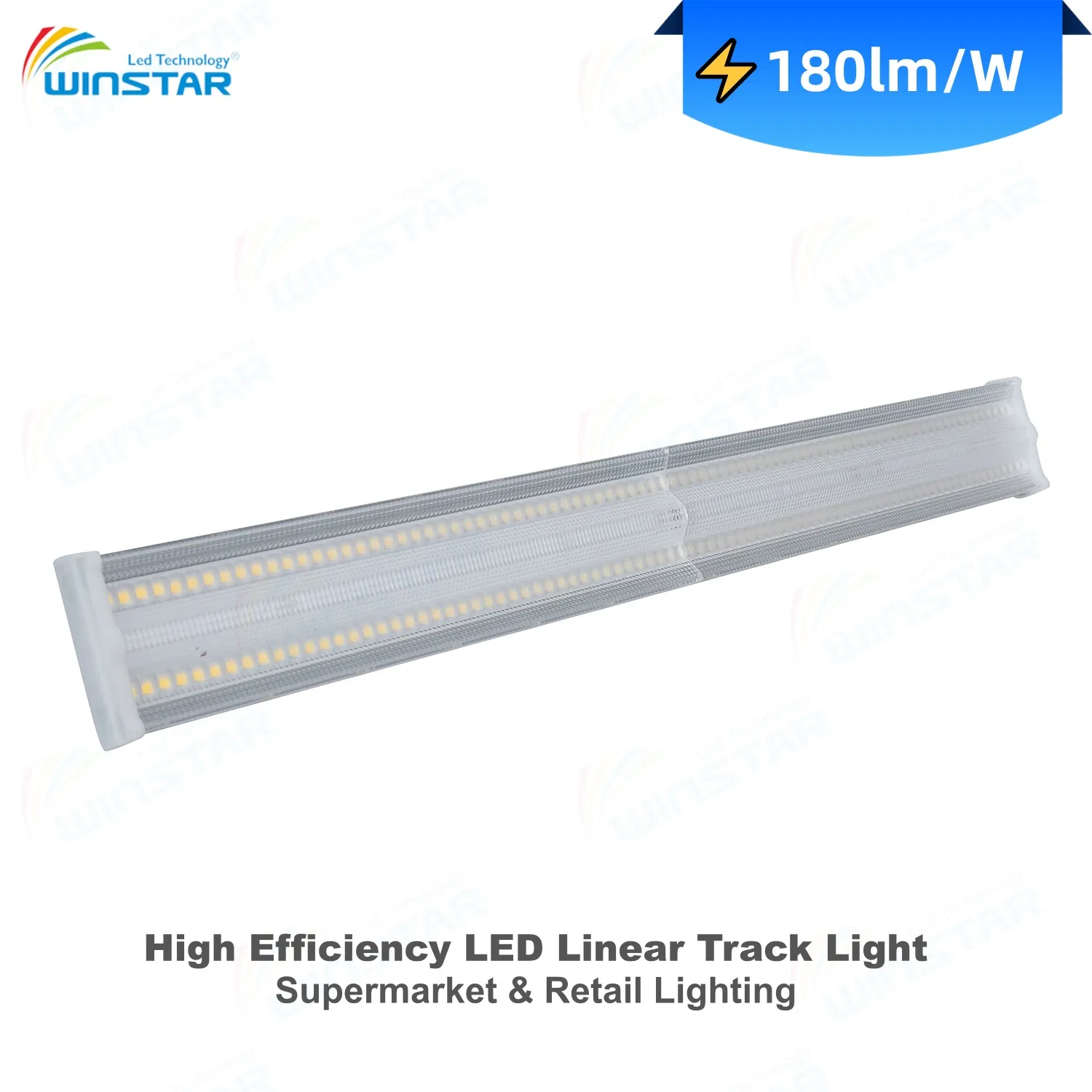 High Efficacy Light 160lm/W LED Track Linear Luminaire for Retail Store &amp; Boutique 30W 4800lm Replaces Traditional 70W Optical Design CE RoHS