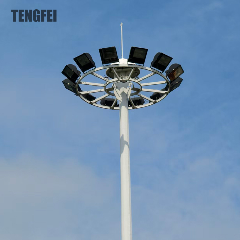 Estrada de Galvanização Quente, Porto, Estádio, Praça, Obras Públicas Sistema de Iluminação de Alto Mastro Comercial Tengfei 15m~50m