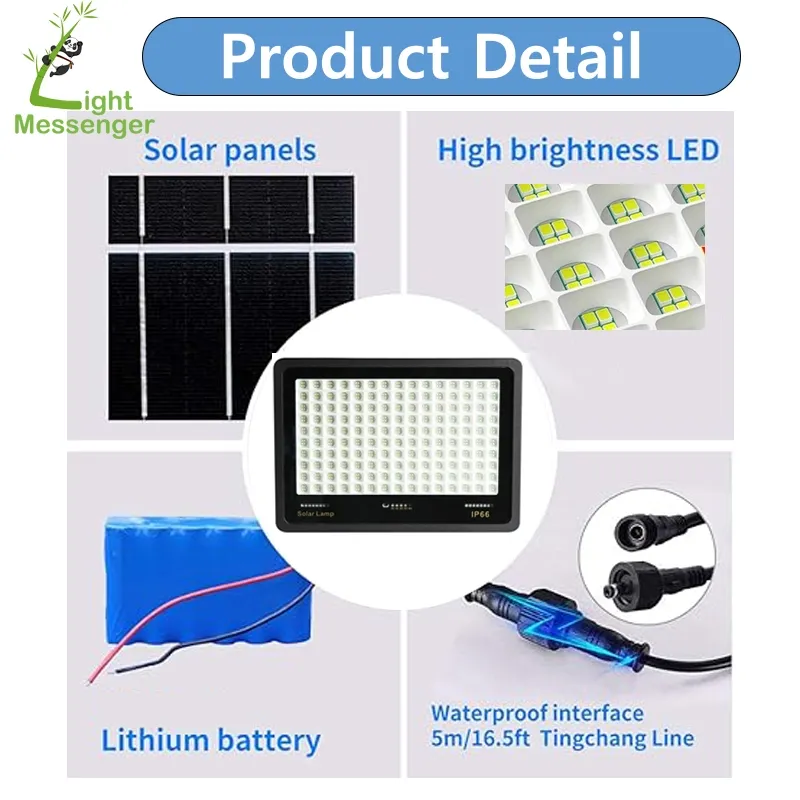 Melhor Venda Exterior IP66 Luz de Inundação Solar LED à Prova d'Água Lâmpada de Segurança Solar para Parede Jardim Lâmpada de Inundação Solar LED Sem Fios