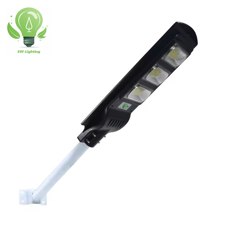 Toda em Um Plástico ABS IP66 À Prova D'Água Externa 30W 60W 90W 120W 150W Toda em Um Luz de Rua Solar LED com Sensor de Movimento