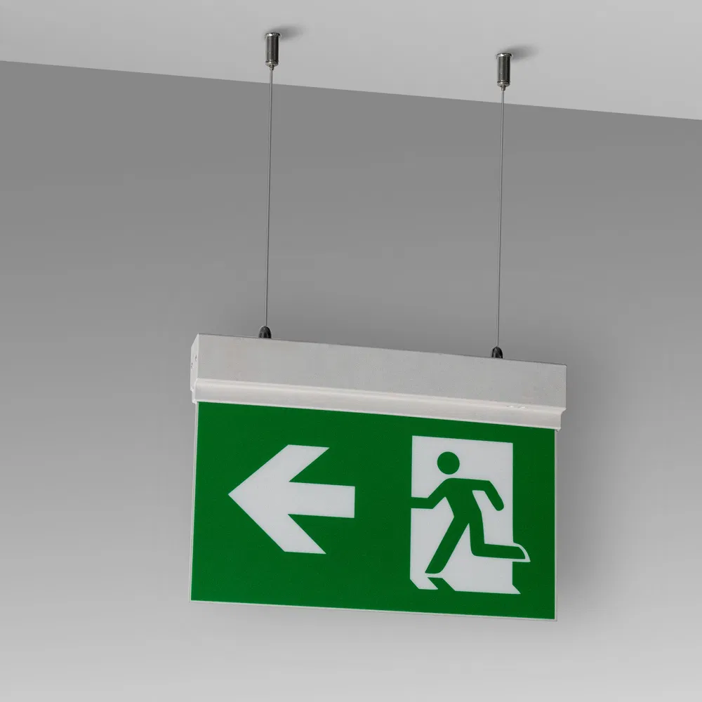 Sinal de Saída de Emergência com Luzes de Resgate Suspensas Montadas de 5 Instalações LED