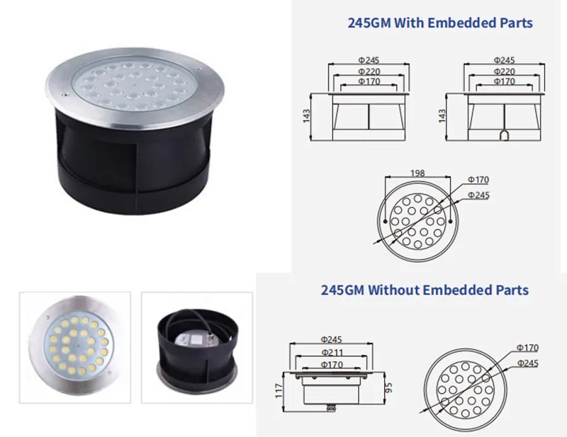 Luz subterrânea LED