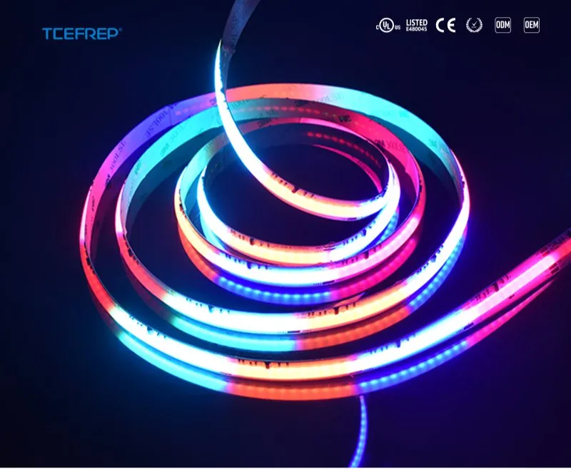 Paisagem Perfeita Cortável Ambiente Cores Ilusórias RGB 720LEDs/M Fita de LED COB