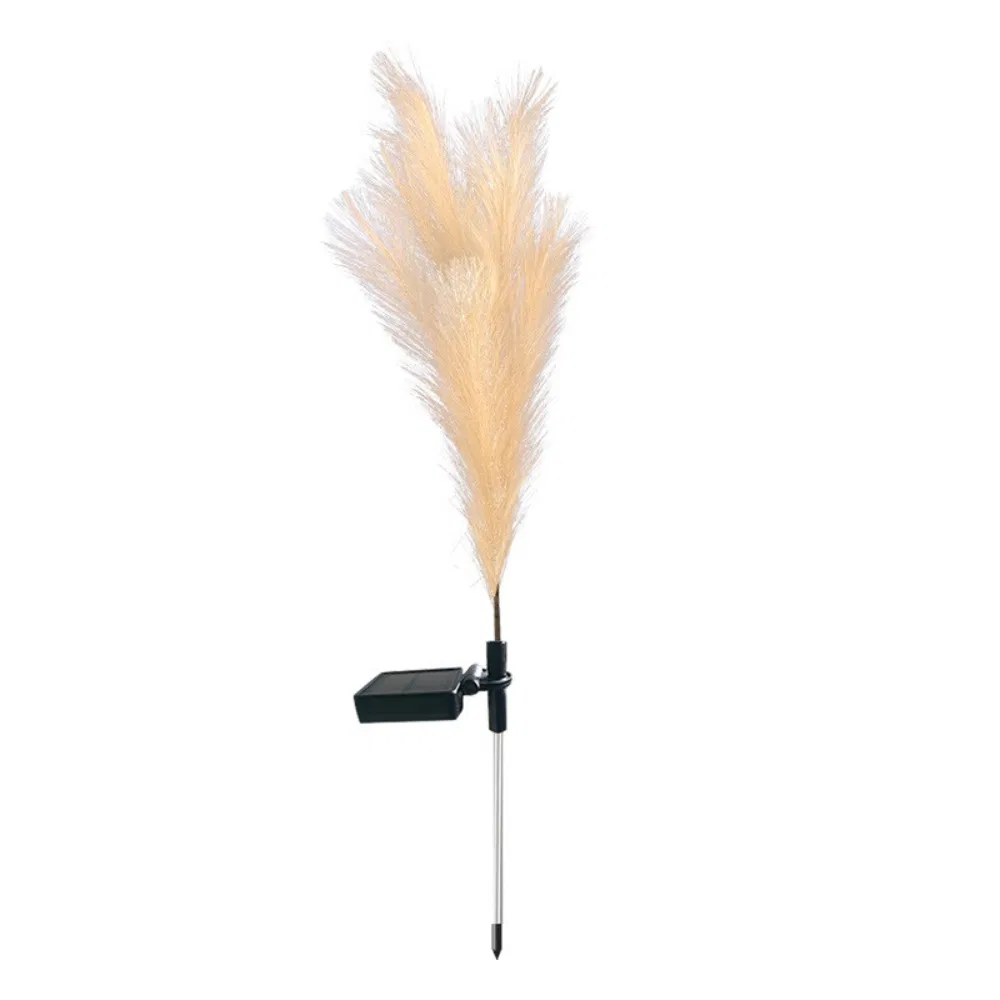 Grama Pampas Solar Durável Decorativa para Caminhos Paisagísticos com Luzes de Fibra Óptica Ci24775