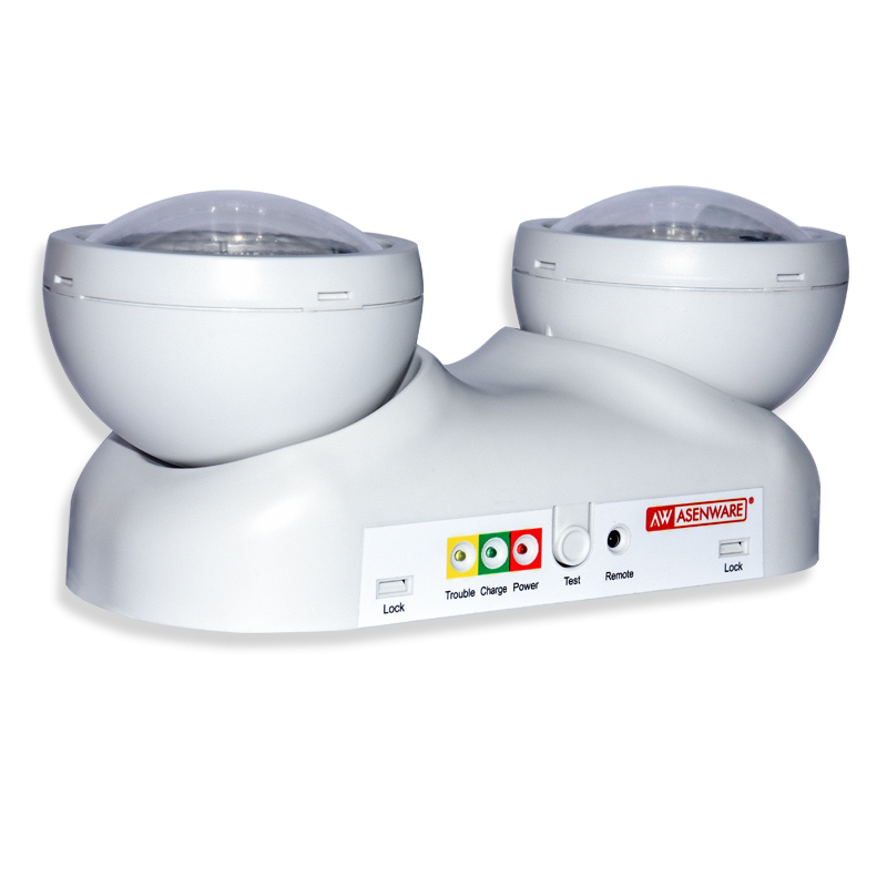 220VAC Lâmpada de Dois Pontos Montada na Parede Luz de Emergência para Uso Interno com Bateria de Descarga