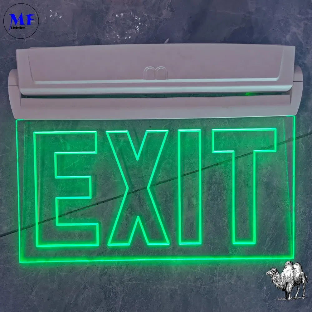Preço de Fábrica 5W 5hrs Tempo de Emergência IP65 Luz de Saída de Emergência LED Luz de Escape Placa de Saída Luz de Emergência para Estação de Trem Fábrica Aeroporto Interior Exterior