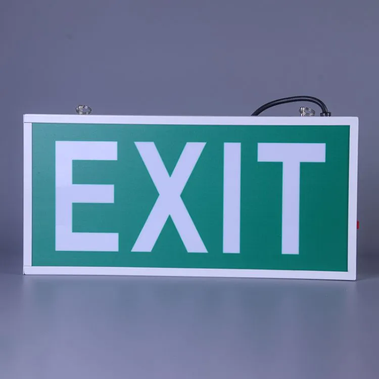 3W Sinal de Saída de Emergência Montado na Parede de Lado Único ou Lado Duplo 180 Caixa de Luz de Saída de Emergência com Bateria de Lítio Recarregável de Backup de Minutos