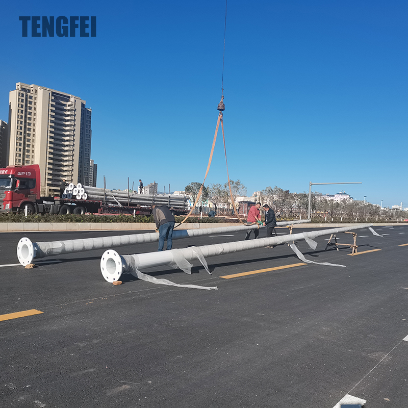 Galvanização a quente de aço Tengfei 15m Iluminação de mastro alto comercial