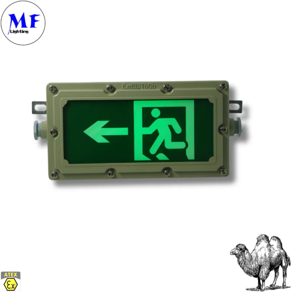 Ex ATEX IP65 Luz LED Industrial à Prova d'Água e à Prova de Fogo em Vidro Temperado de Alumínio 3hours Luz de Saída de Emergência LED para Indústria de Óleo, Gás e Mineração