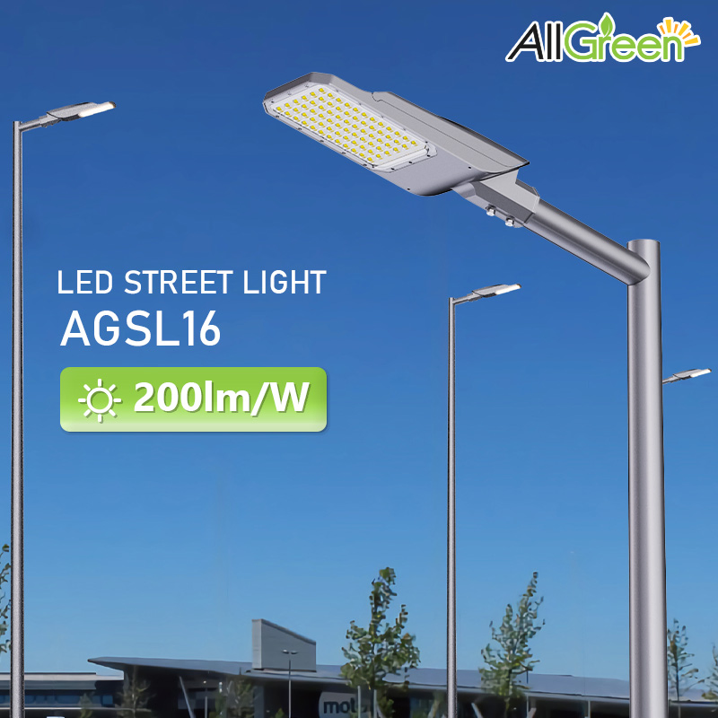 Todos os verdes 210lm/W 30W - 200W 200lm/W Iluminação de Rua LED Agsl16 Personalizado OEM/ODM Alta Potência AC 220V para Iluminação Arquitetônica / Paisagística de Distritos Comerciais