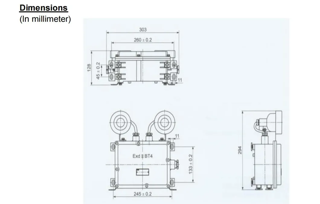Especificações Visuais do LED