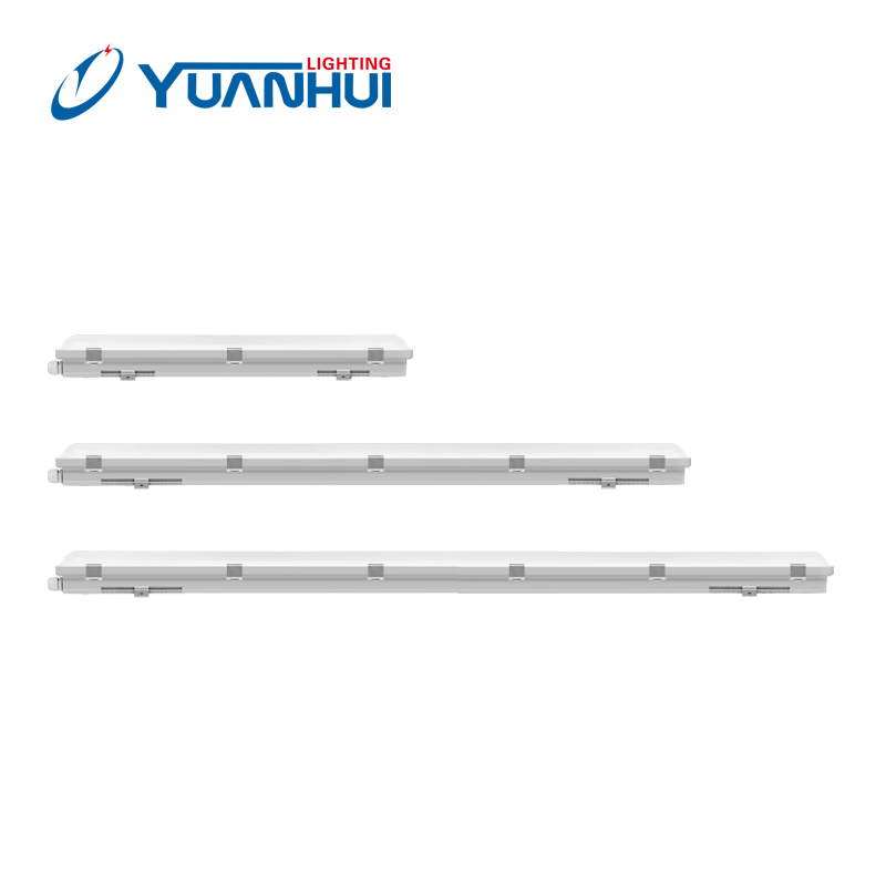 Iluminação LED de túnel à prova d'água de alta qualidade, luz tubular tripla LED para estacionamento subterrâneo