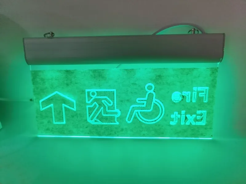 3 Horas Luz de Emergência LED Sinalizador de Saída Montado na Parede Lâmpada LED Sinal de Saída de Emergência