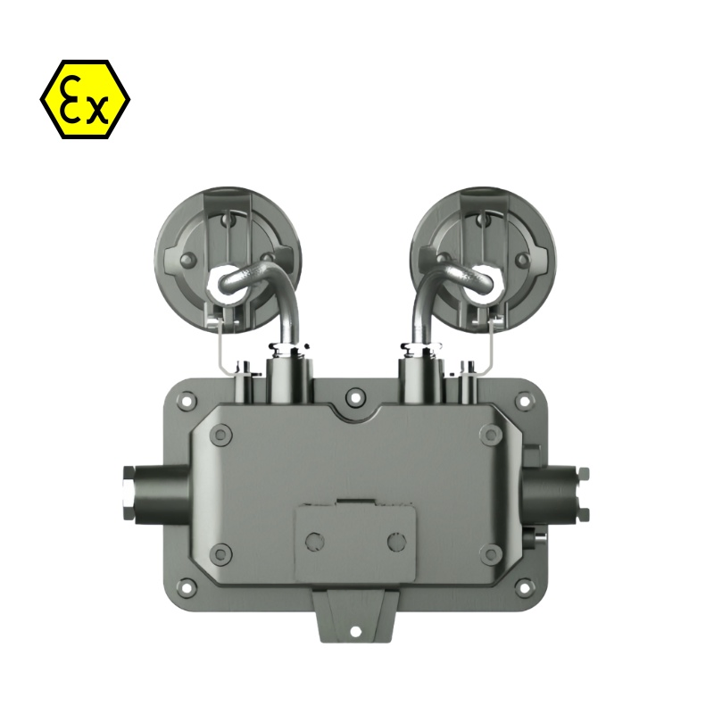 Sinal de Emergência Flameproof Montado na Parede com Duas Cabeças 3030LED Luz de Segurança ATEX AC220V