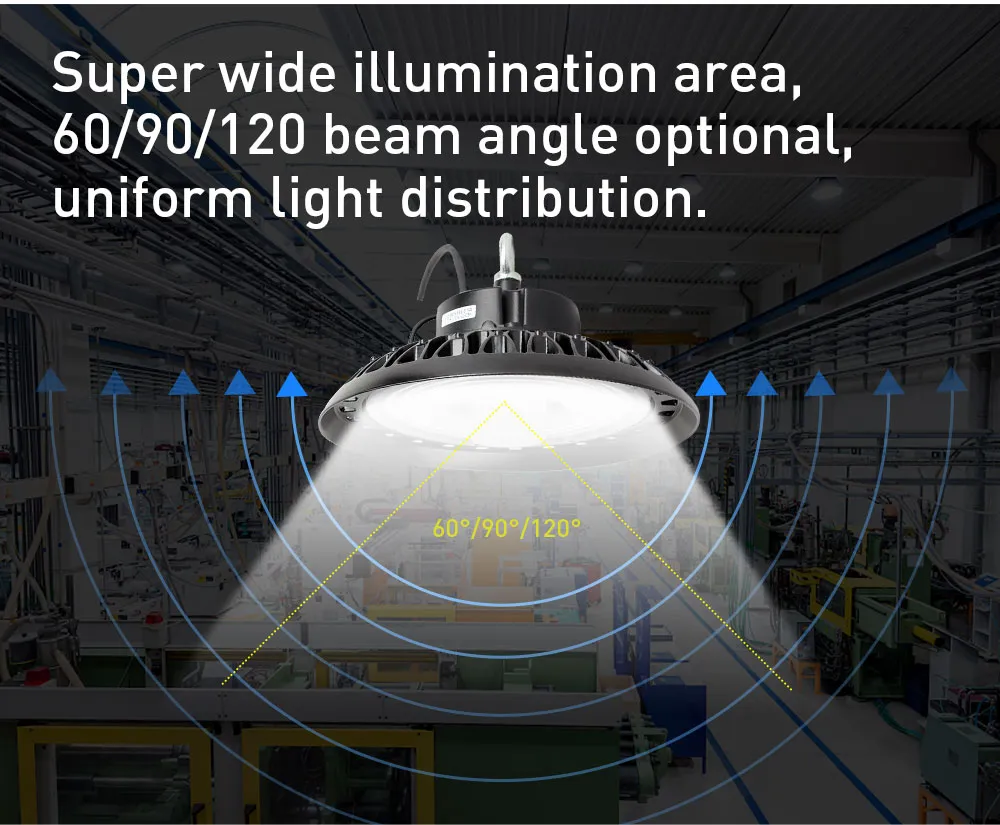 Controle Inteligente Dali Dim 200W Luz LED de Alta Baía UFO para Estádio