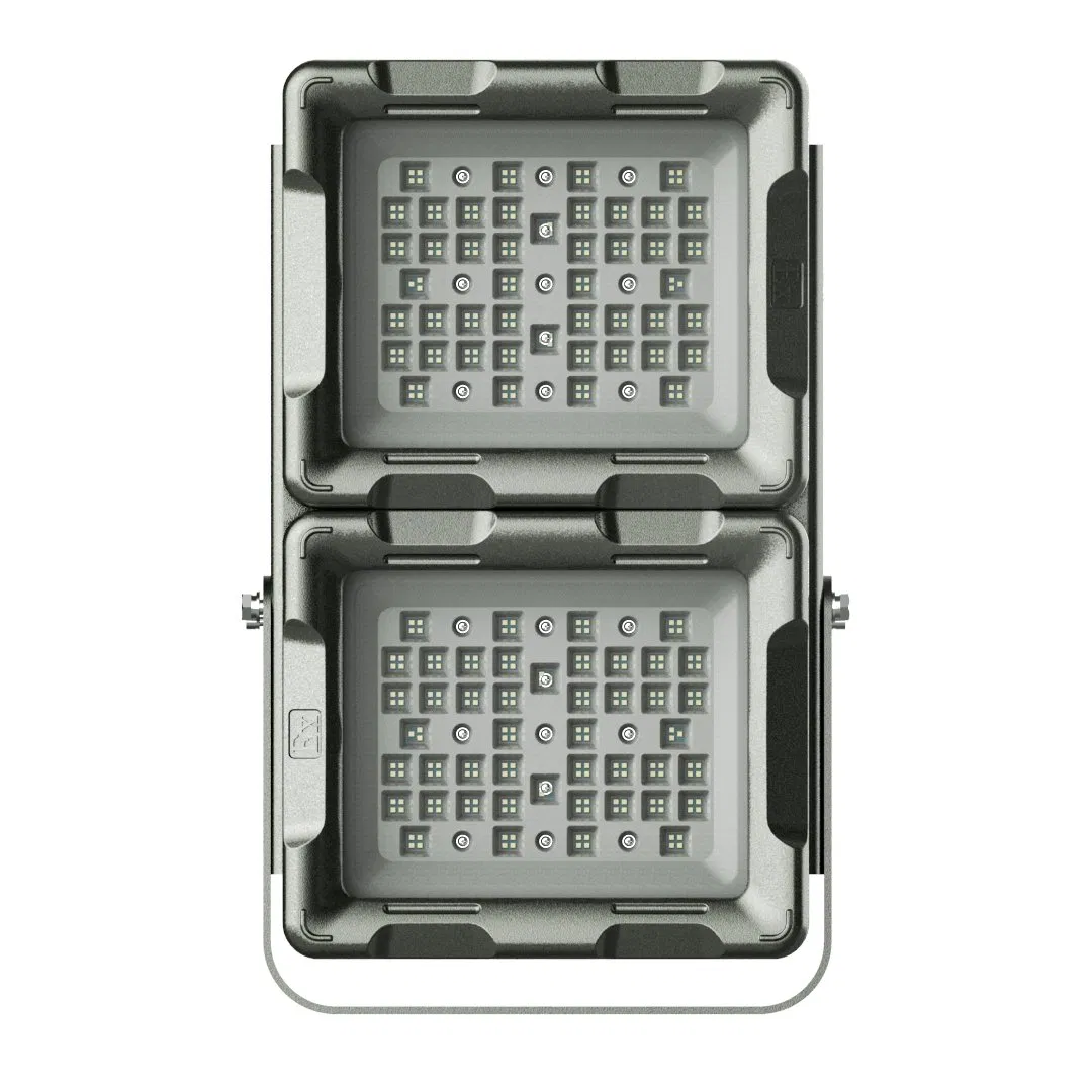 200W 300W 400W Luz de Alta Potência à Prova de Explosão IP66 Lâmpada LED Metálica de Inundação para Área de Petróleo e Gás em Área Perigosa Segurança Luz de Trabalho Montada na Parede