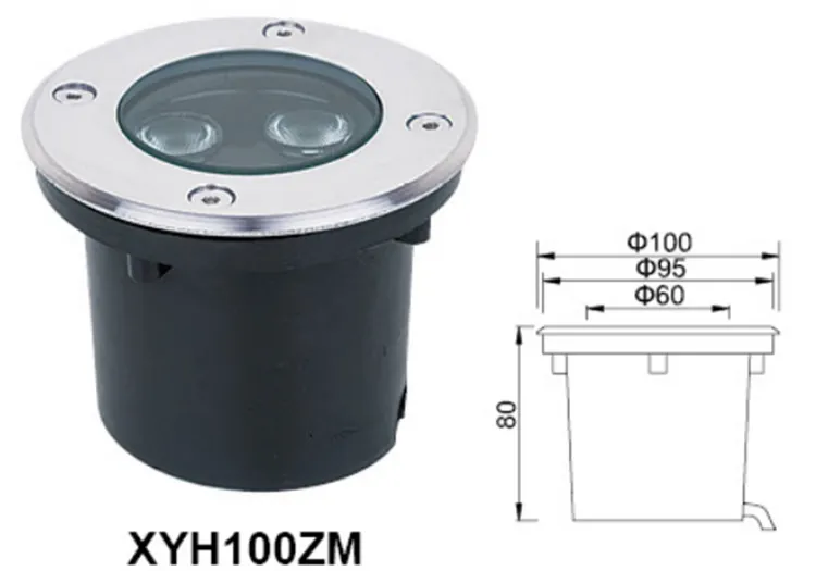 Luz subterrânea LED detalhe 1