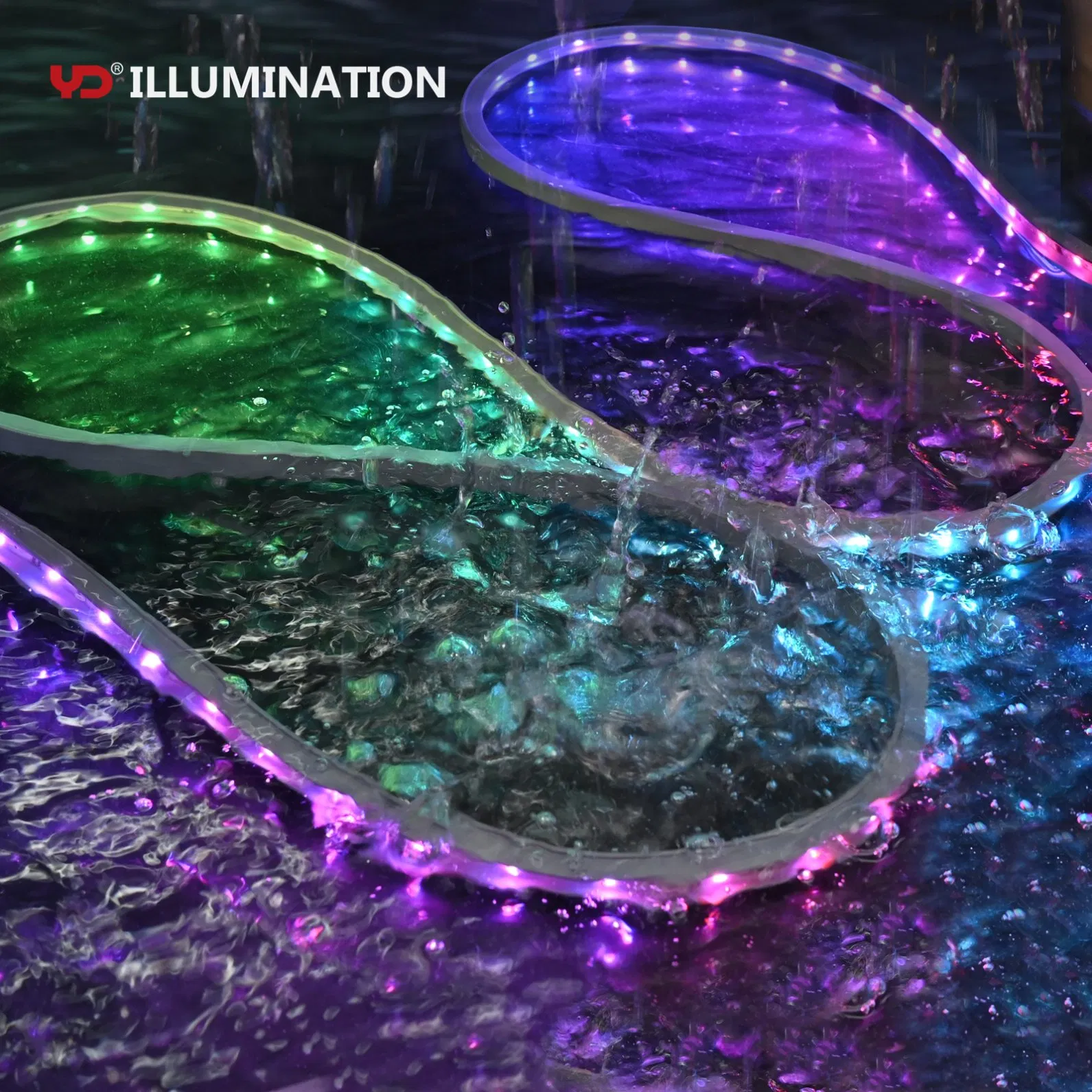 IP68 Fita LED RGB à Prova d'Água 12W/M, 32.8FT Luz de Cordão Programável e Endereçável Inteligente para Paisagismo ao Ar Livre