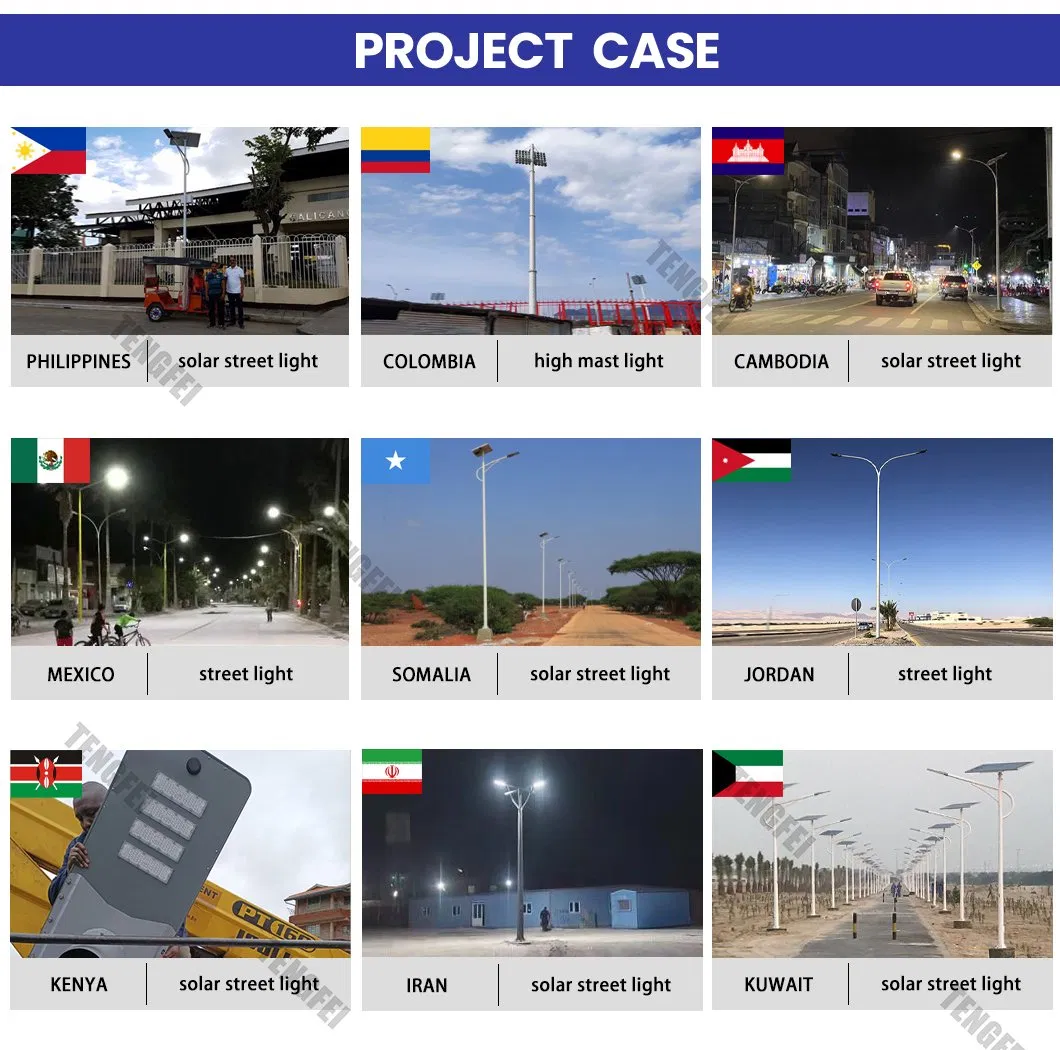 Embalagem de Bolha OEM Aprovada pelo CQC Tengfei 15m Poste de Luz de Alto Mastro Comercial da China 001