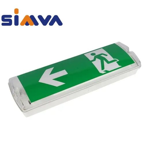 Sinal de Saída de Emergência com Luz LED Certificado CB/CE IP65 Recarregável 3W3.2V Bulkhead