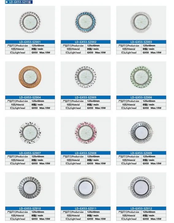 Habitação de Downlight Quadrada Branca Premium Gx53 para Iluminação de Teto Arquitetônica Elegante