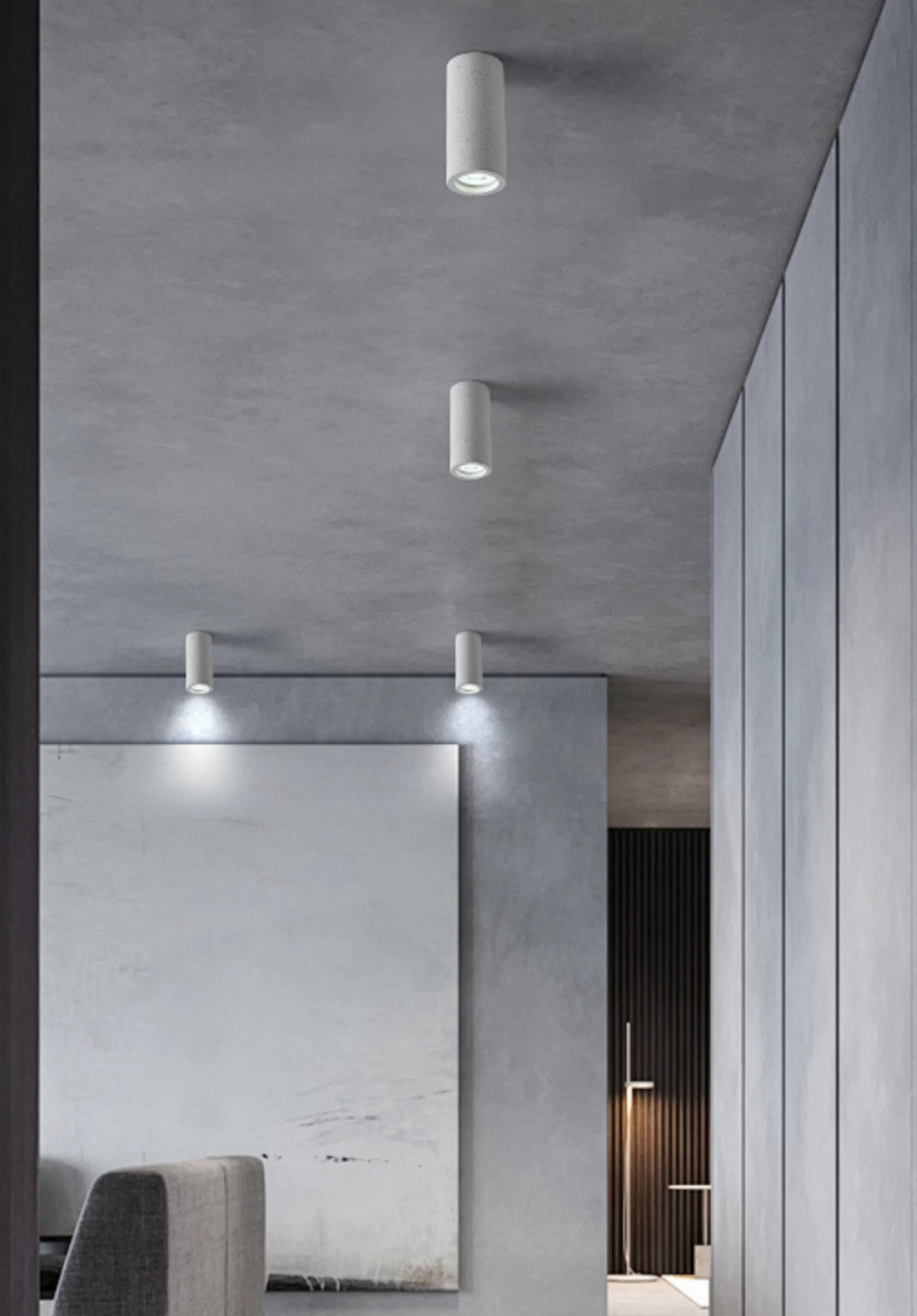 IP65 25W Luminária de Teto Cilíndrica Multicolorida LED COB Comercial