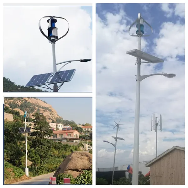 Luz de rua híbrida alimentada por solar e vento com sensor óptico durável para caminhos em vilas rurais