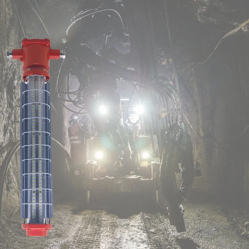 Ex Mineração IP66 Ik10 20W 36W 45W Luz LED à Prova de Explosão Anticolisão de Metal para Túneis, Obras de Construção Subterrânea, Exploração de Cavernas e Grutas