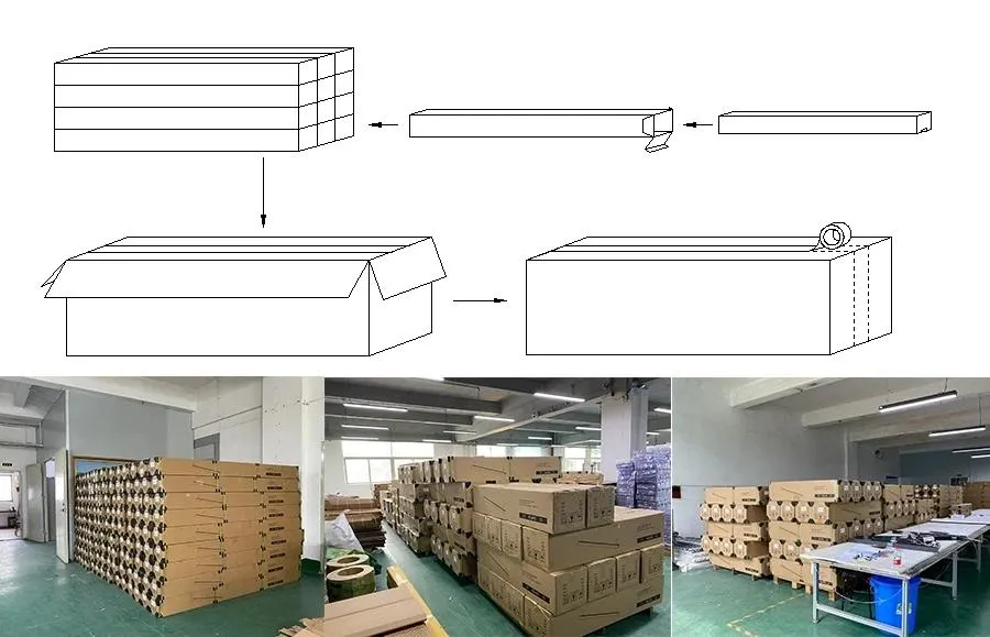 2585 Série CCT e Potência Ajustável Luminária Linear LED Pendente