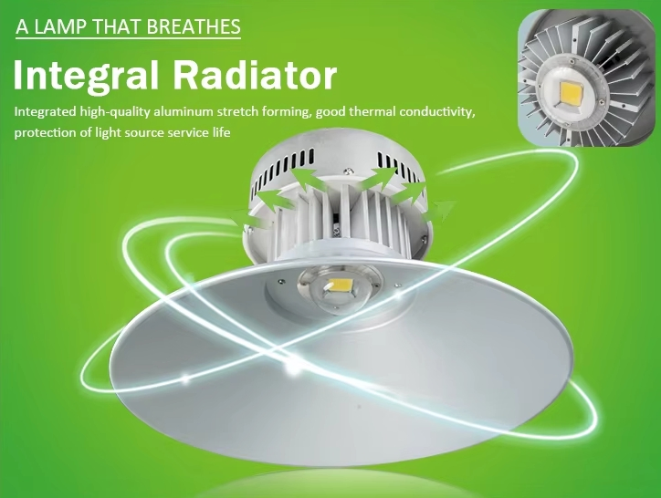 Fundição de Alumínio 150W À Prova D'Água IP65 Iluminação Comercial Industrial Luminária LED de Alta Baía para Armazém