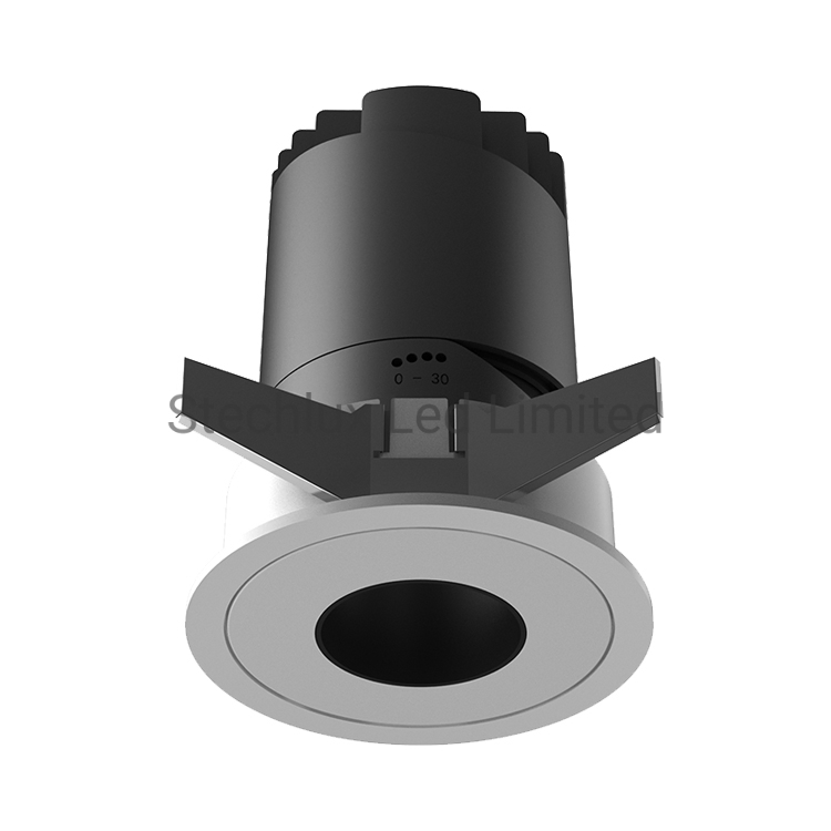 Downlight LED Arquitetônico Recessado Sem Moldura Antirreflexo Redondo ETL SAA CE Dimerizável CRI90+