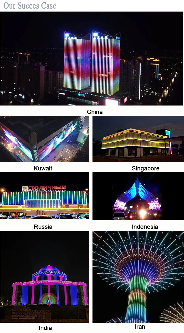 12V 24V Fita de Neon Flex LED RGB Endereçável IP65 Tubo de Silicone à Prova d'Água para Iluminação de Paisagens e Fachadas Externas