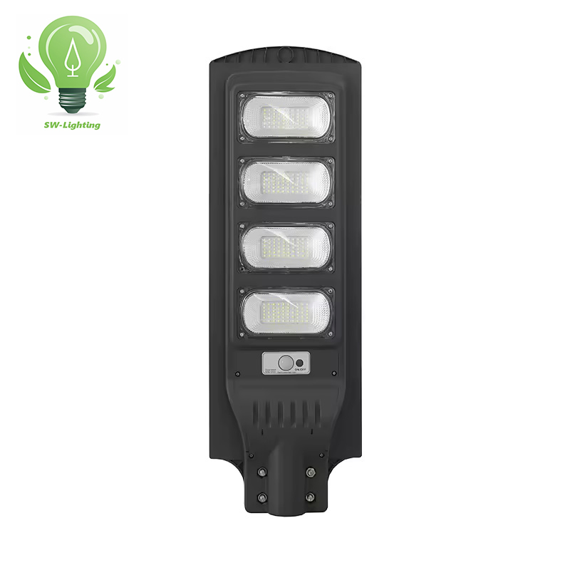 Toda em Um Plástico ABS IP66 À Prova D'Água Externa 30W 60W 90W 120W 150W Toda em Um Luz de Rua Solar LED com Sensor de Movimento