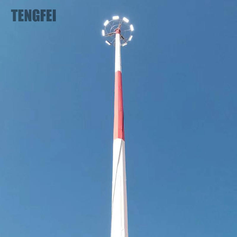 Estrada de Galvanização Quente, Porto, Estádio, Praça, Obras Públicas Sistema de Iluminação de Alto Mastro Comercial Tengfei 15m~50m