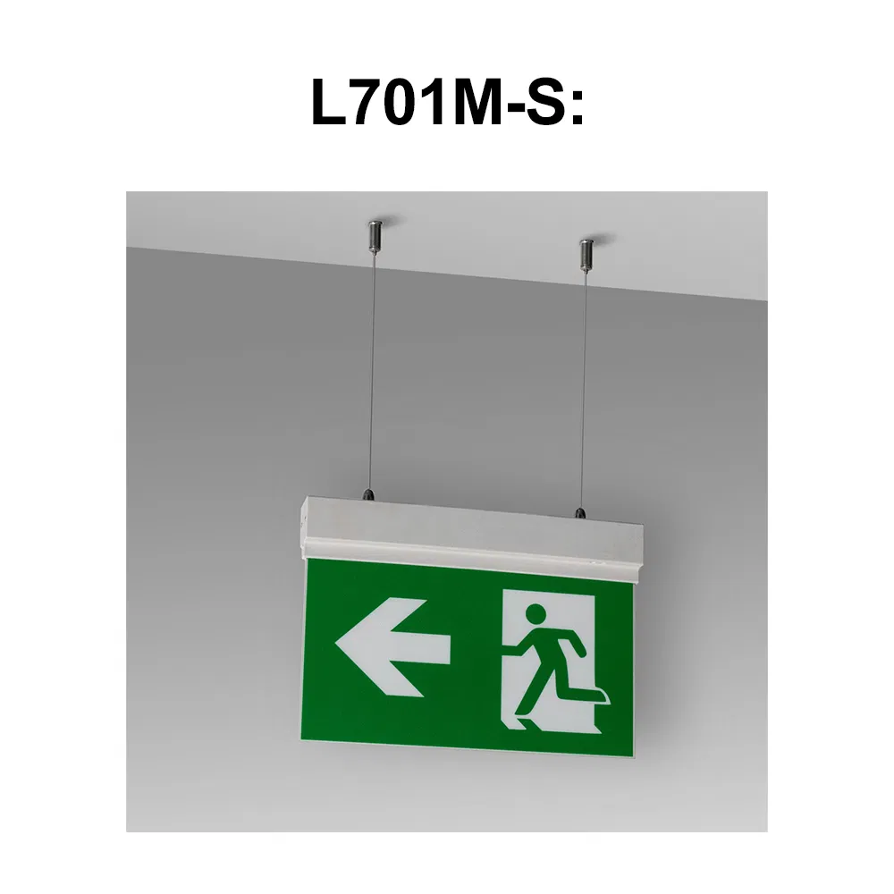 Sinal de Saída de Emergência com Luzes de Resgate Suspensas Montadas de 5 Instalações LED