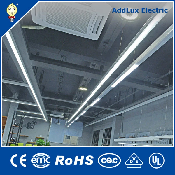 Saso Ce UL Melhor Distribuidor 16W-225W Dali Dimming Linkable LED Linear Luminaire Feito na China para Iluminação de Escritório, Loja, Supermercado, Oficina ou Armazém