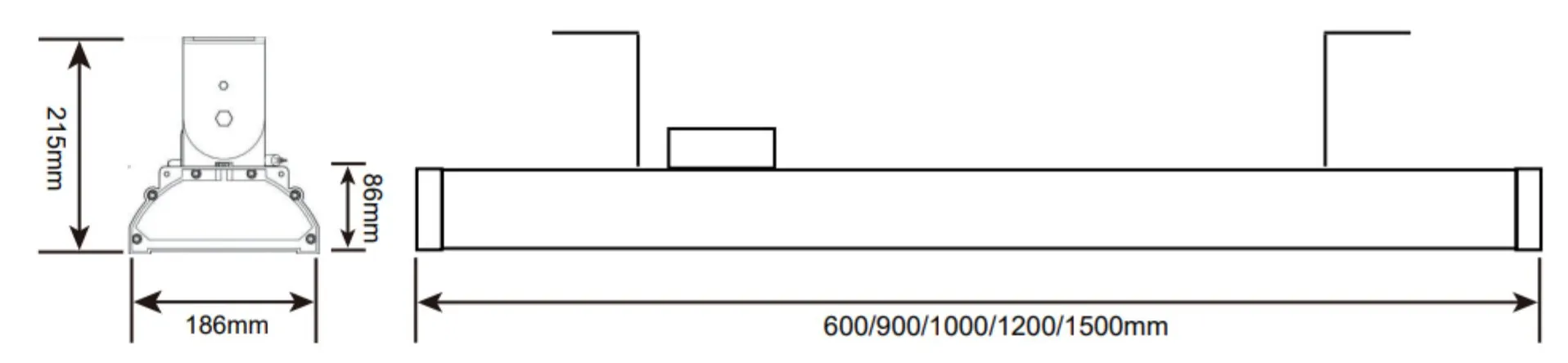 Dimensões e Instalação da Luz Linear LED