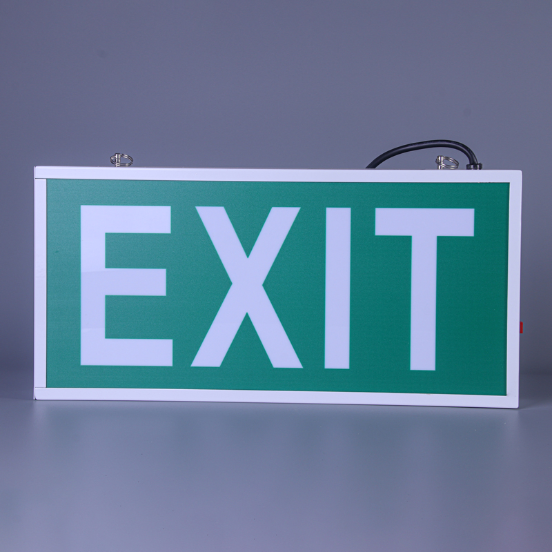 3W Sinal de Saída de Emergência Montado na Parede de Lado Único ou Lado Duplo 180 Caixa de Luz de Saída de Emergência com Bateria de Lítio Recarregável de Backup de Minutos