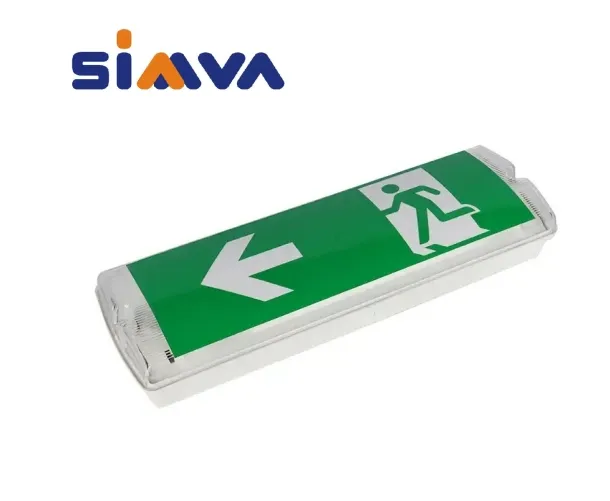 Sinal de Saída de Emergência com Luz LED Certificado CB/CE IP65 Recarregável 3W3.2V Bulkhead