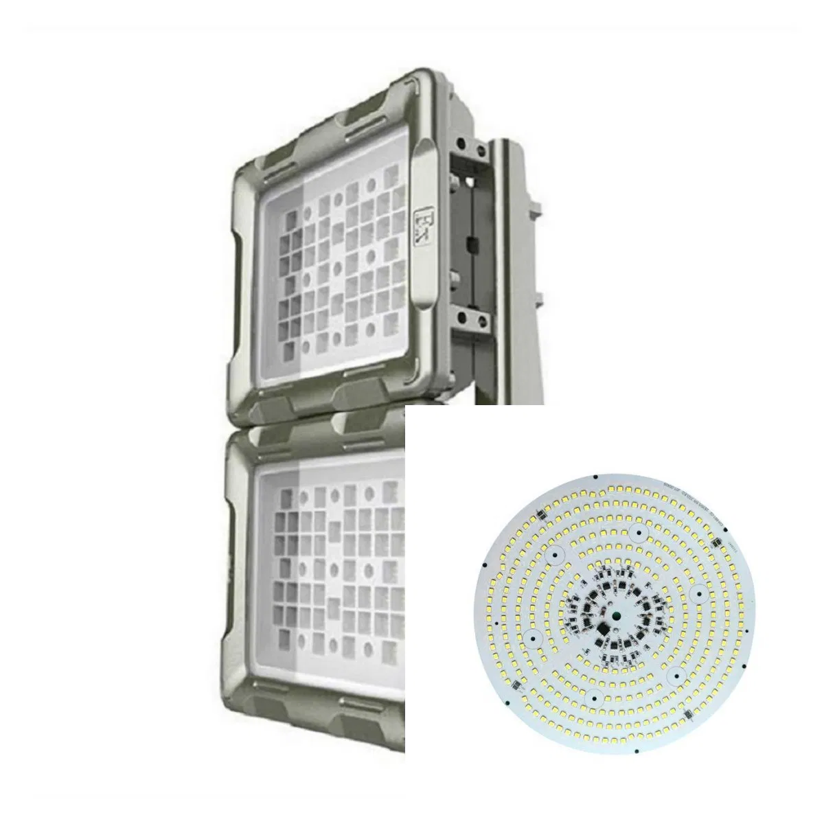 200W 300W 400W Luz de Alta Potência à Prova de Explosão IP66 Lâmpada LED Metálica de Inundação para Área de Petróleo e Gás em Área Perigosa Segurança Luz de Trabalho Montada na Parede