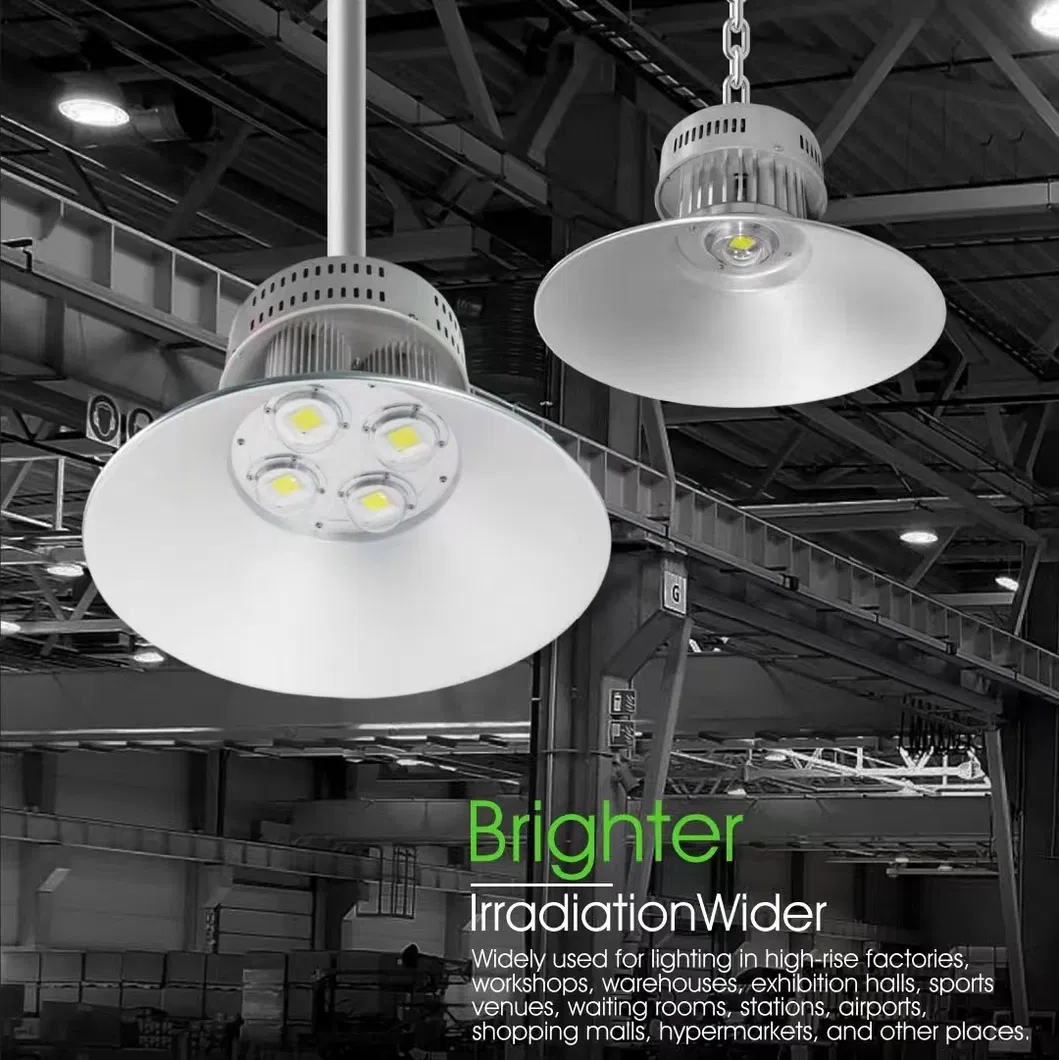 Oficina de Iluminação Industrial Comercial Luz LED de Alta Baía à Prova d'Água Alumínio para Ginásio Esportivo