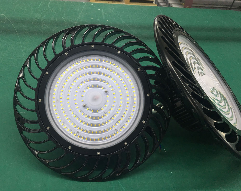 Iluminação Industrial LED de Alta Baía em Formato Redondo 100W 150W 200W 250W 300W