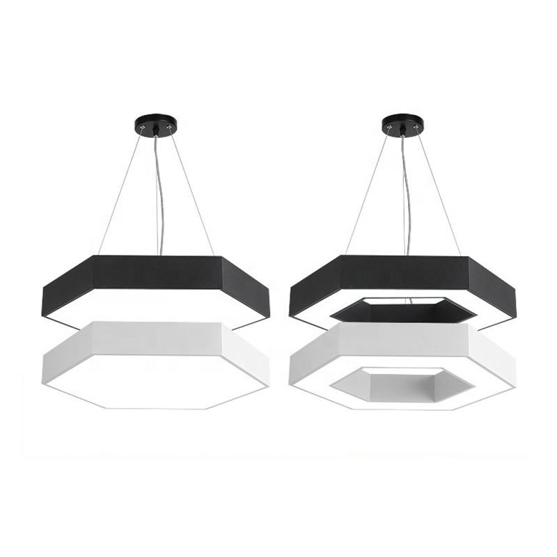 Luz Pendante Redonda de Metal com LED, Lustre em Círculo com Medição no Local para Casa, Escritório, Academia, Luminárias Lineares