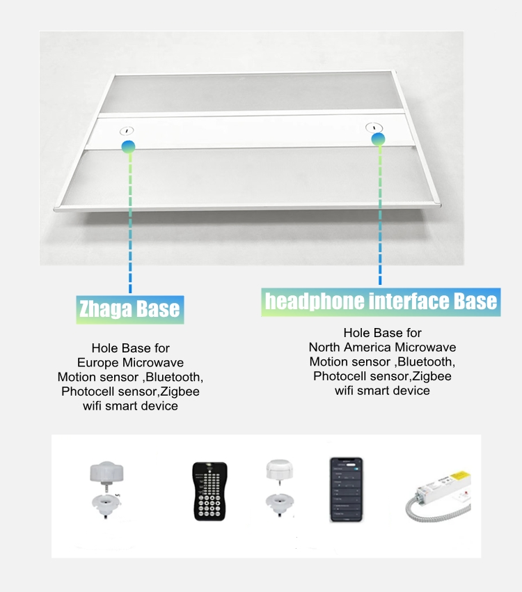 3 CCT 3 Fitting de Alta Baía Linear LED com Potência Ajustável 100W 300W 400 Luzes de Armazém Watt Montagem na Parede 170lm/W 200lm/W Luminárias LED de Alto Lúmen SAA ETL Bis